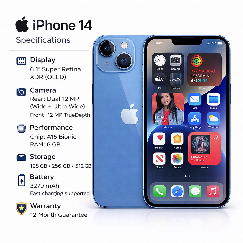 Blue-iPhone-14 for sale