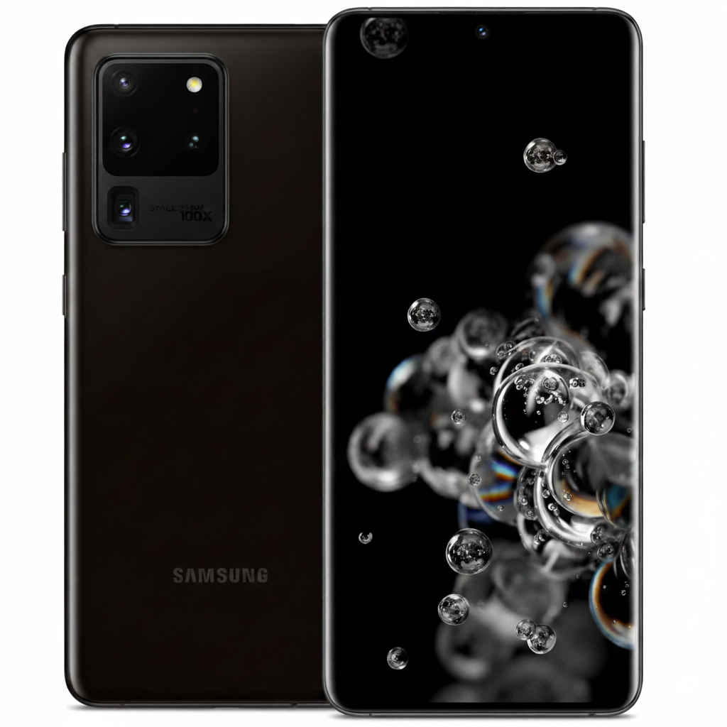 Samsung Galaxy S20 Ultra 5G - 256GB ROM - 12GB RAM - 1 SIM - 108+48+12+0.3MP - 5000mAh - Original Sealed Refurbished