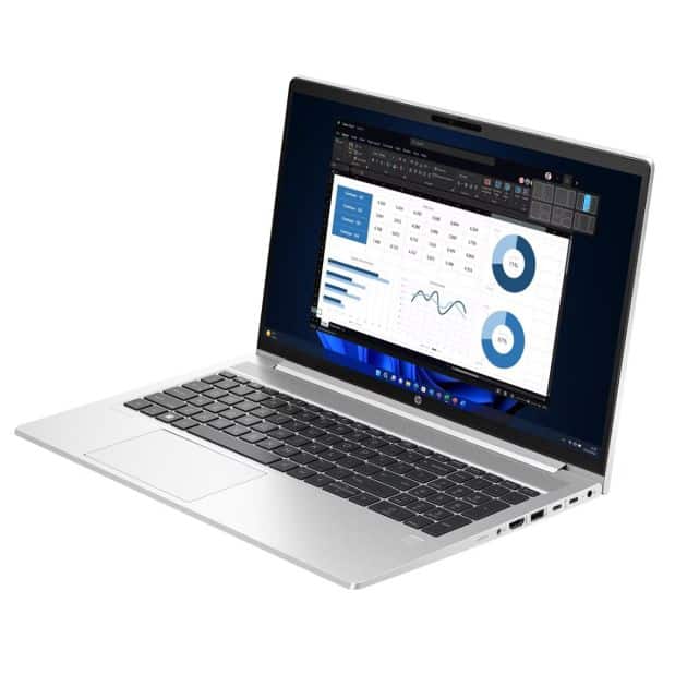 HP ProBook 450 G10 laptop with an Intel Core i7-1355U processor, 16GB RAM, 512GB SSD, 15.6" Full HD display, AZERTY keyboard, Windows 11, and a 6-month warranty. - Image 4