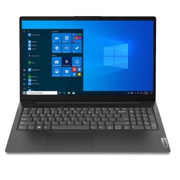 Lenovo V15 G2 IJL laptop with 256GB SSD and 4GB RAM, 15.6" Full HD display, Intel Celeron processor, AZERTY keyboard, shipped with FreeDOS, and a 6-month warranty. - Image 4